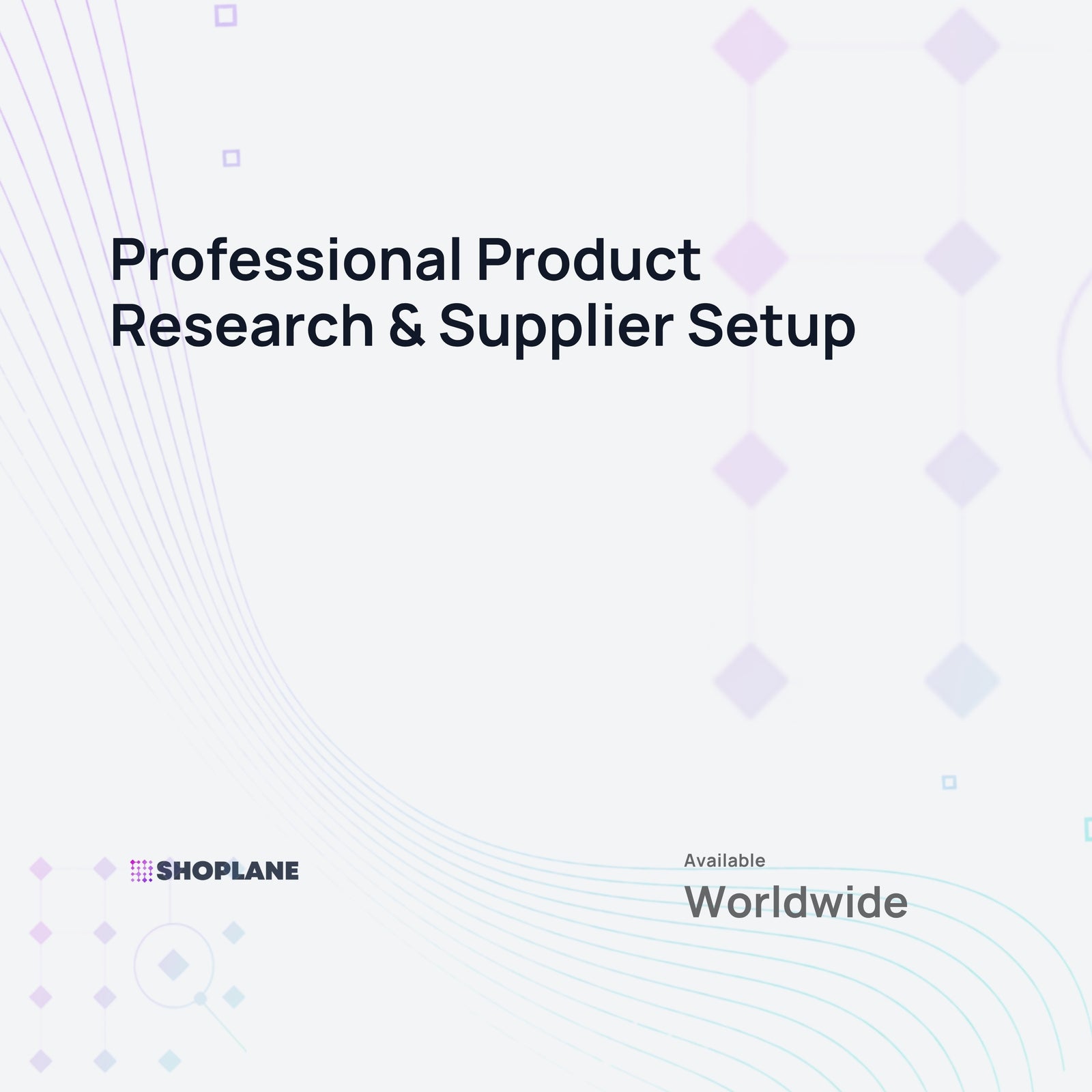 Professional Product Research & Supplier Setup - Digital Service -