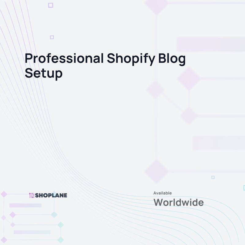 Professional Shopify Blog Setup - Digital Service